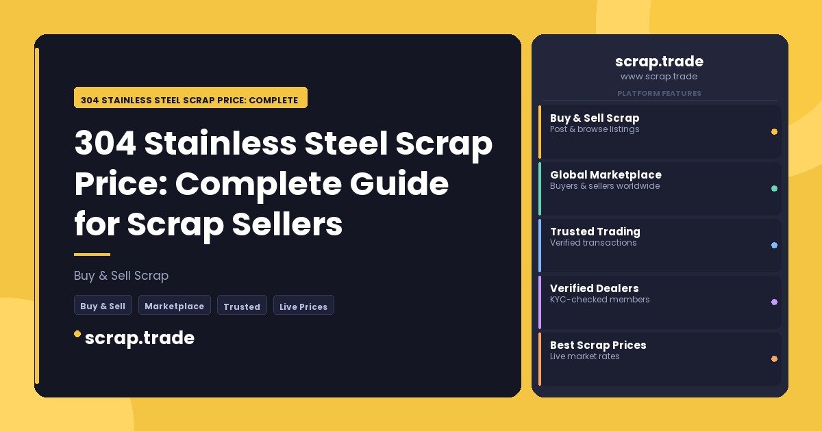 304 Stainless Steel Scrap Price: Complete Guide for Scrap Sellers - 304 Stainless Steel Scrap Price: Complete Guide for Scrap