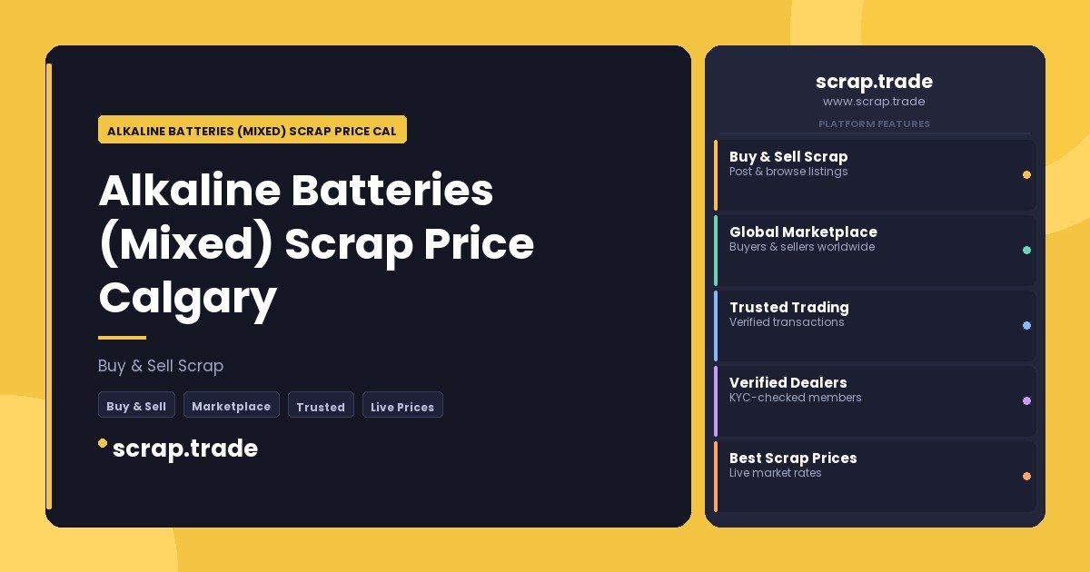 Alkaline Batteries (Mixed) Scrap Price Calgary - Alkaline Batteries (Mixed) Scrap Price Calgary