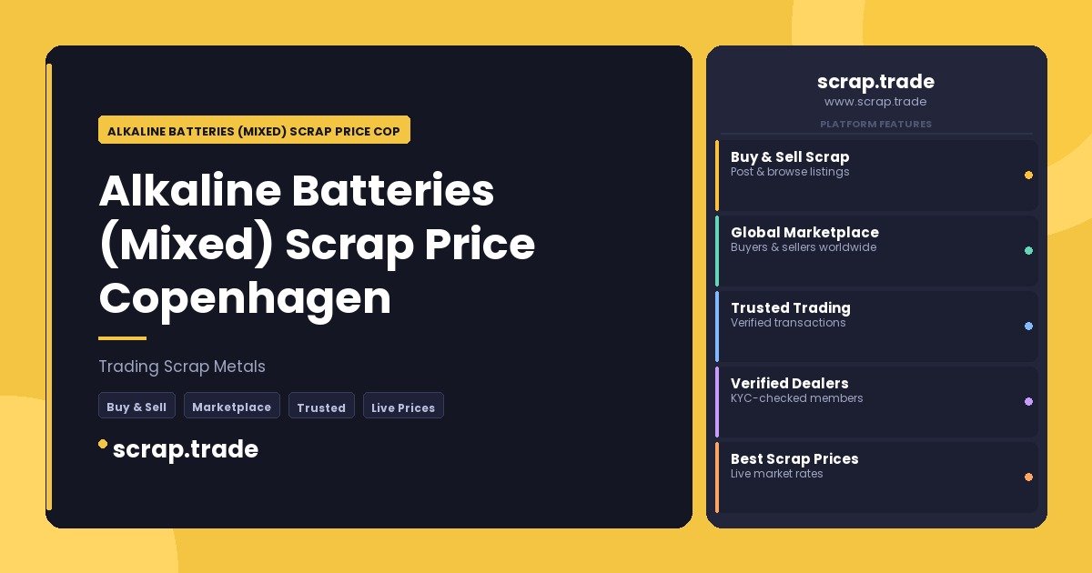 Alkaline Batteries (Mixed) Scrap Price Copenhagen - Alkaline Batteries (Mixed) Scrap Price Copenhagen