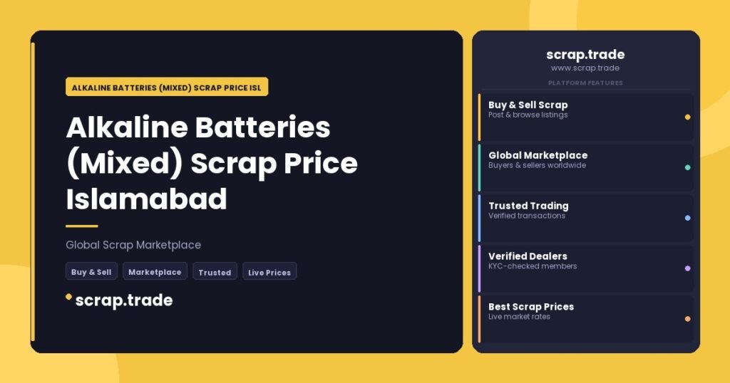 Alkaline Batteries (Mixed) Scrap Price Islamabad - Alkaline Batteries (Mixed) Scrap Price Islamabad