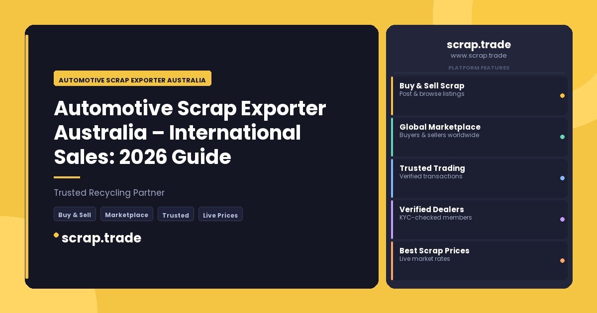 Automotive Scrap Exporter Australia - Automotive Scrap Exporter Australia