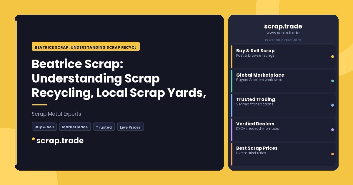 Beatrice Scrap: Understanding Scrap Recycling - Beatrice Scrap: Understanding Scrap Recycling