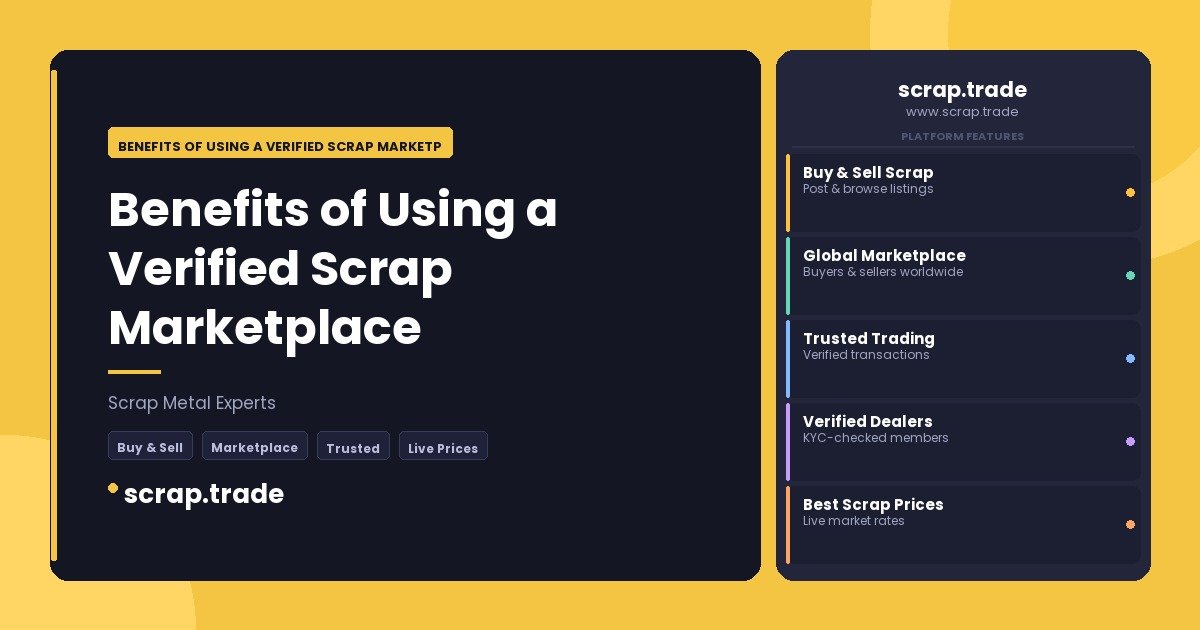 Benefits of Using a Verified Scrap Marketplace - Benefits of Using a Verified Scrap Marketplace