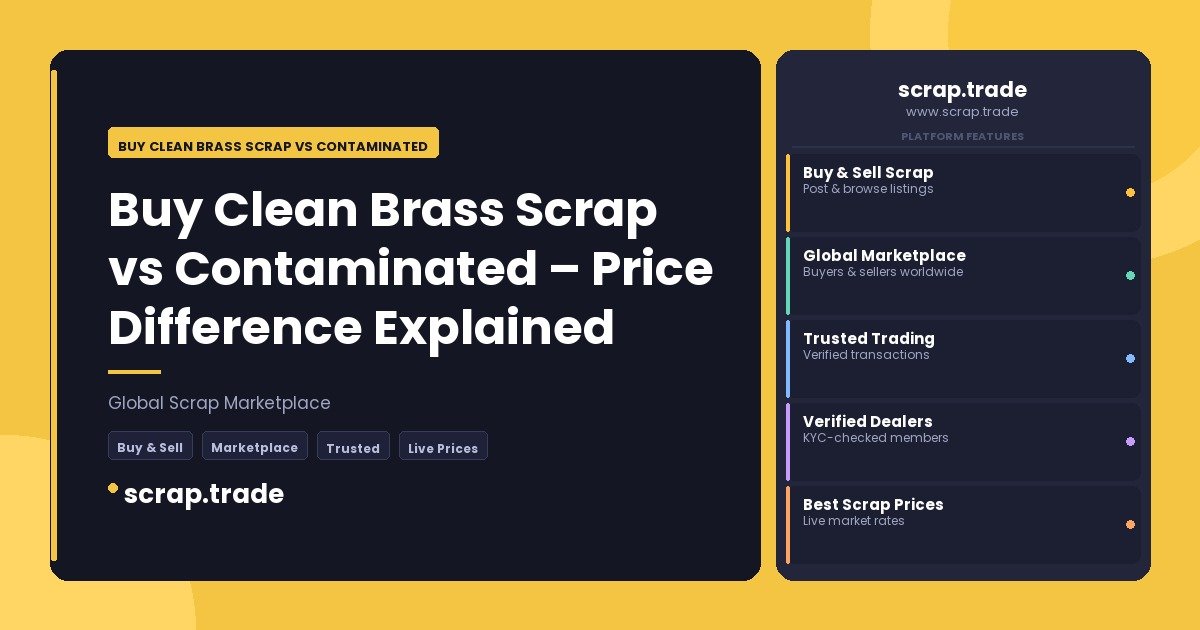 Buy Clean Brass Scrap vs Contaminated - Buy Clean Brass Scrap vs Contaminated