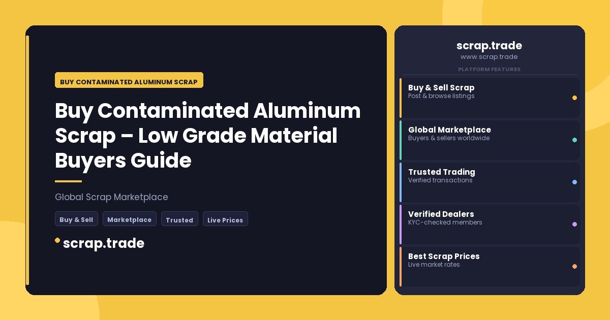 Buy Contaminated Aluminum Scrap - Buy Contaminated Aluminum Scrap