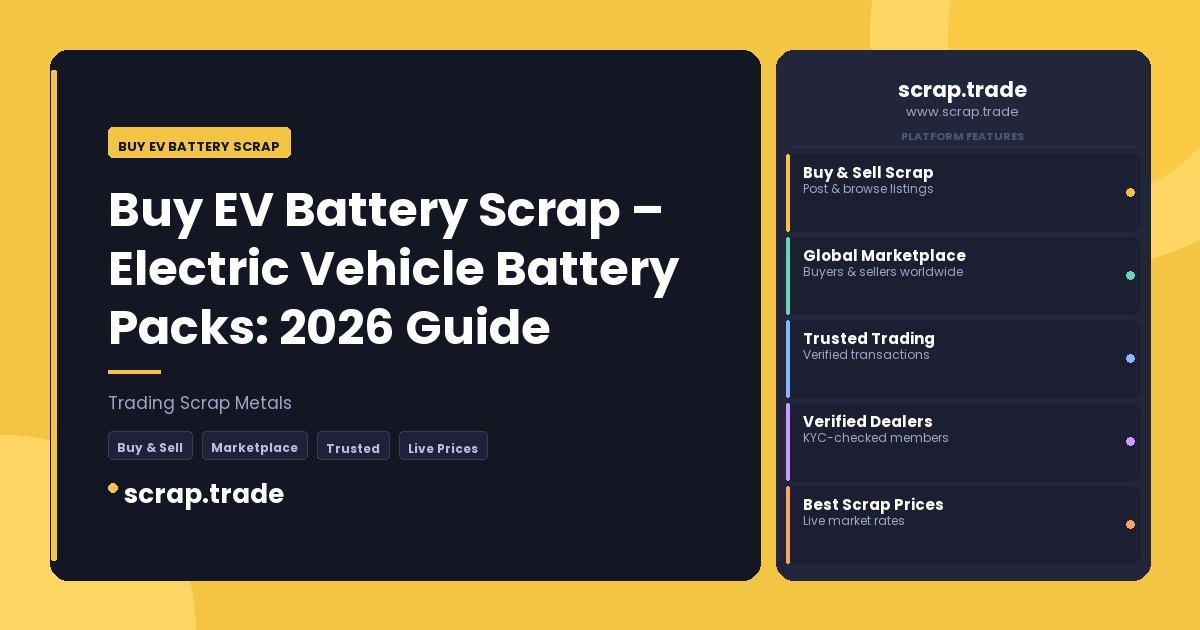 Buy EV Battery Scrap - Buy EV Battery Scrap