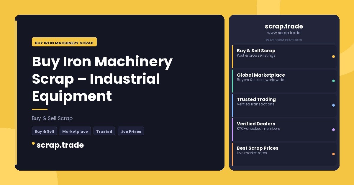 Buy Iron Machinery Scrap - Buy Iron Machinery Scrap
