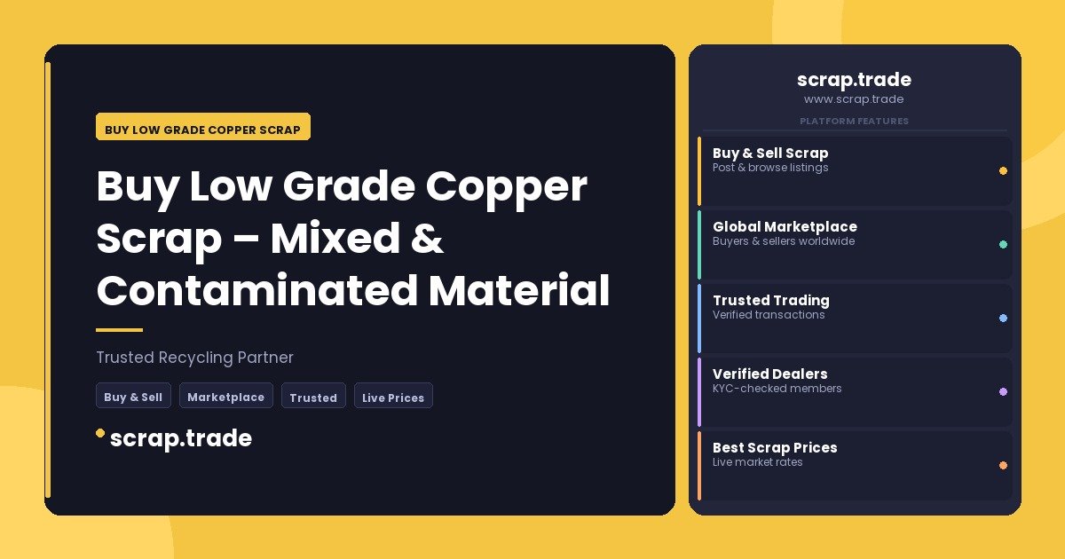 Buy Low Grade Copper Scrap - Buy Low Grade Copper Scrap