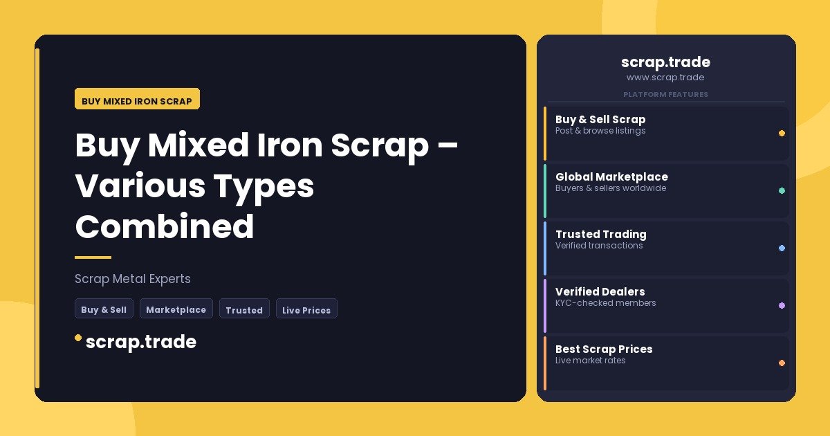 Buy Mixed Iron Scrap - Buy Mixed Iron Scrap