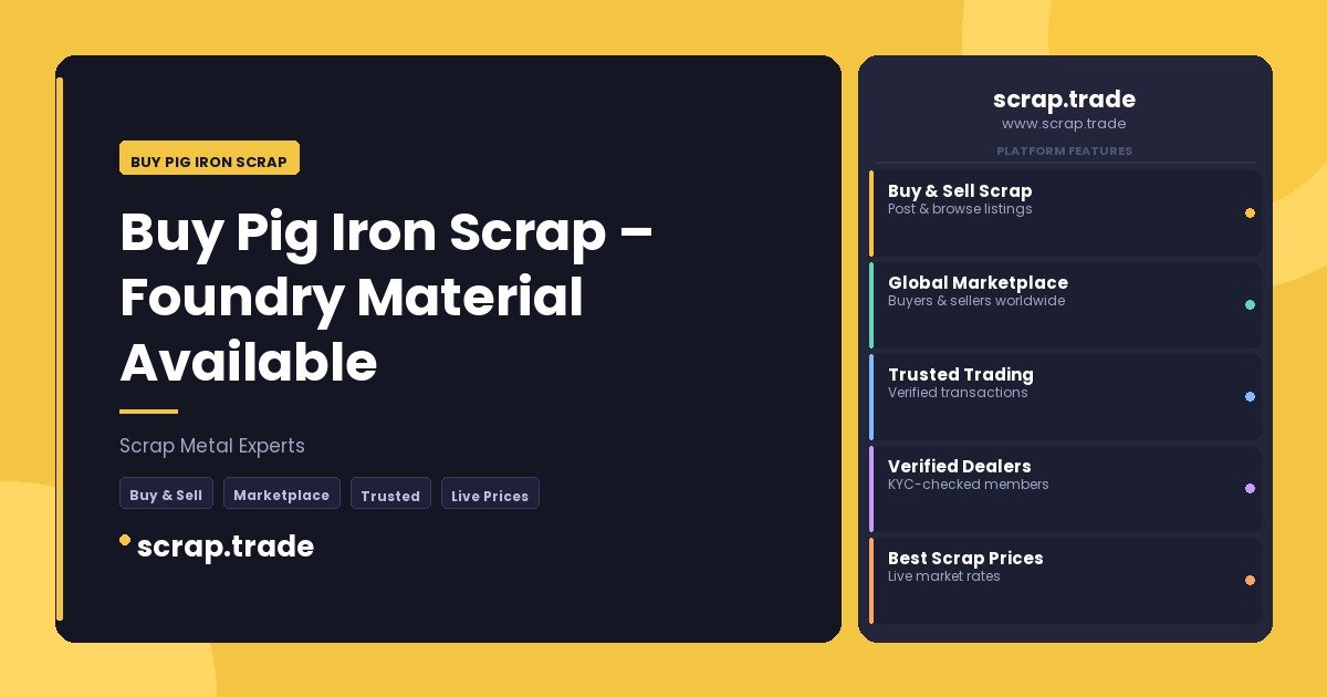 Buy Pig Iron Scrap - Buy Pig Iron Scrap