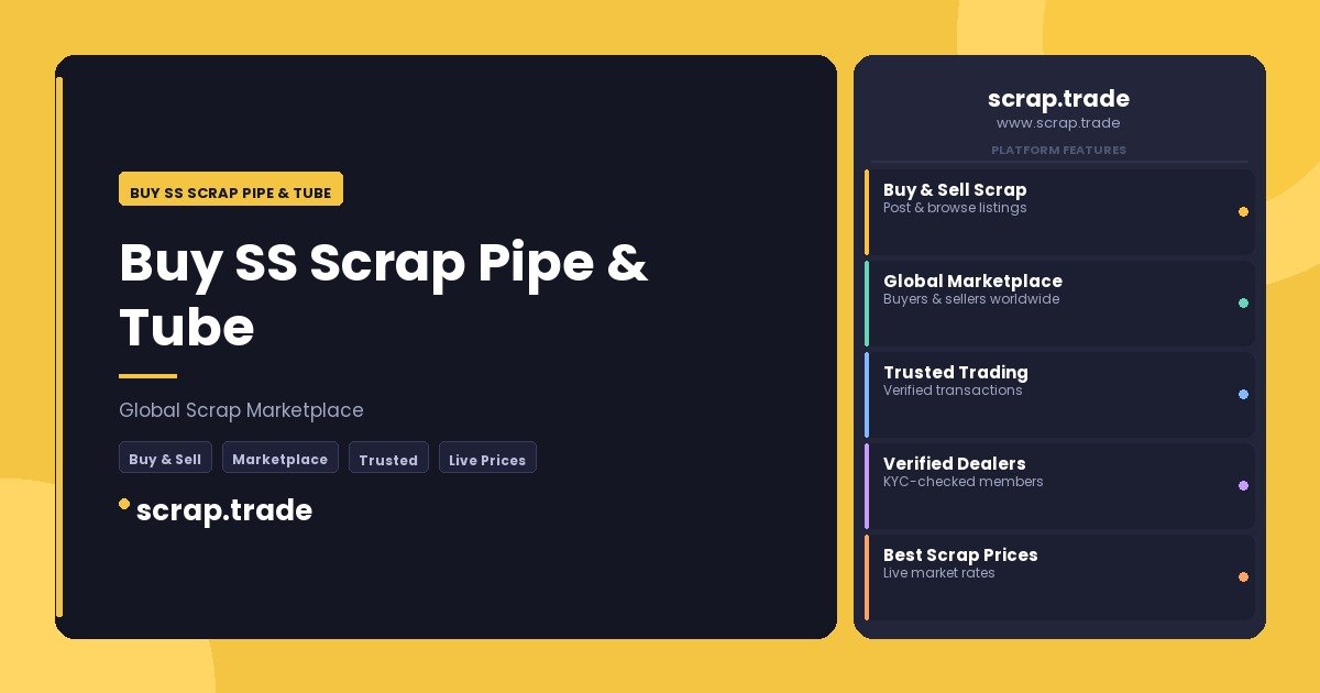 Buy SS Scrap Pipe & Tube - Buy SS Scrap Pipe & Tube