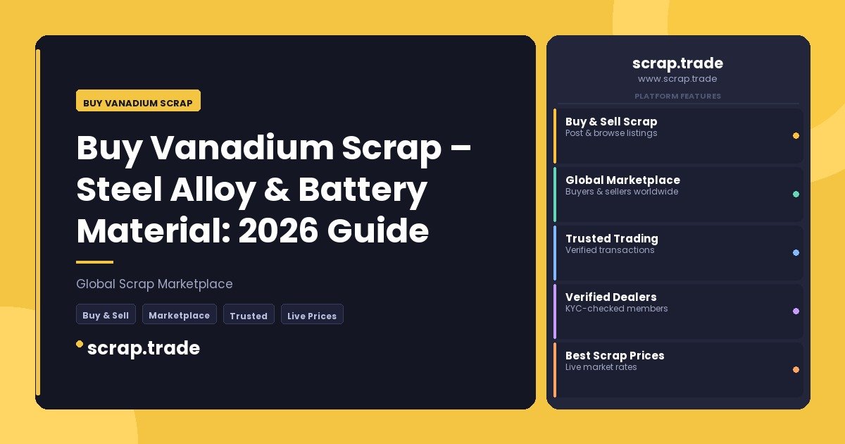 Buy Vanadium Scrap - Buy Vanadium Scrap