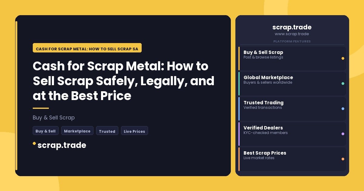 Cash for Scrap Metal: How to Sell Scrap Safely - Cash for Scrap Metal: How to Sell Scrap Safely