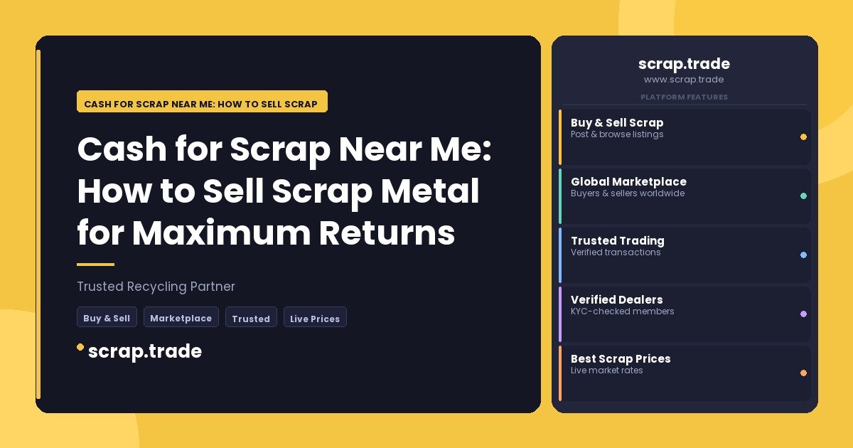 Cash for Scrap Near Me: How to Sell Scrap Metal for Maximum Returns - Cash for Scrap Near Me: How to Sell Scrap Metal for Max