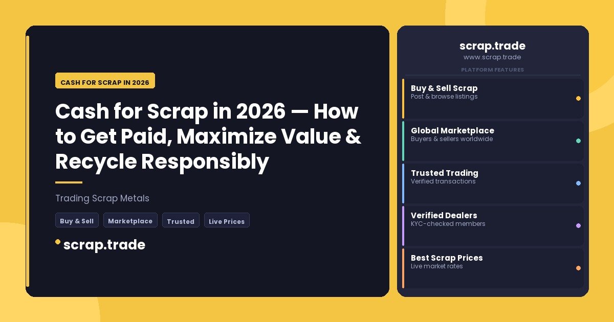 Cash for Scrap in 2026 - Cash for Scrap in 2026