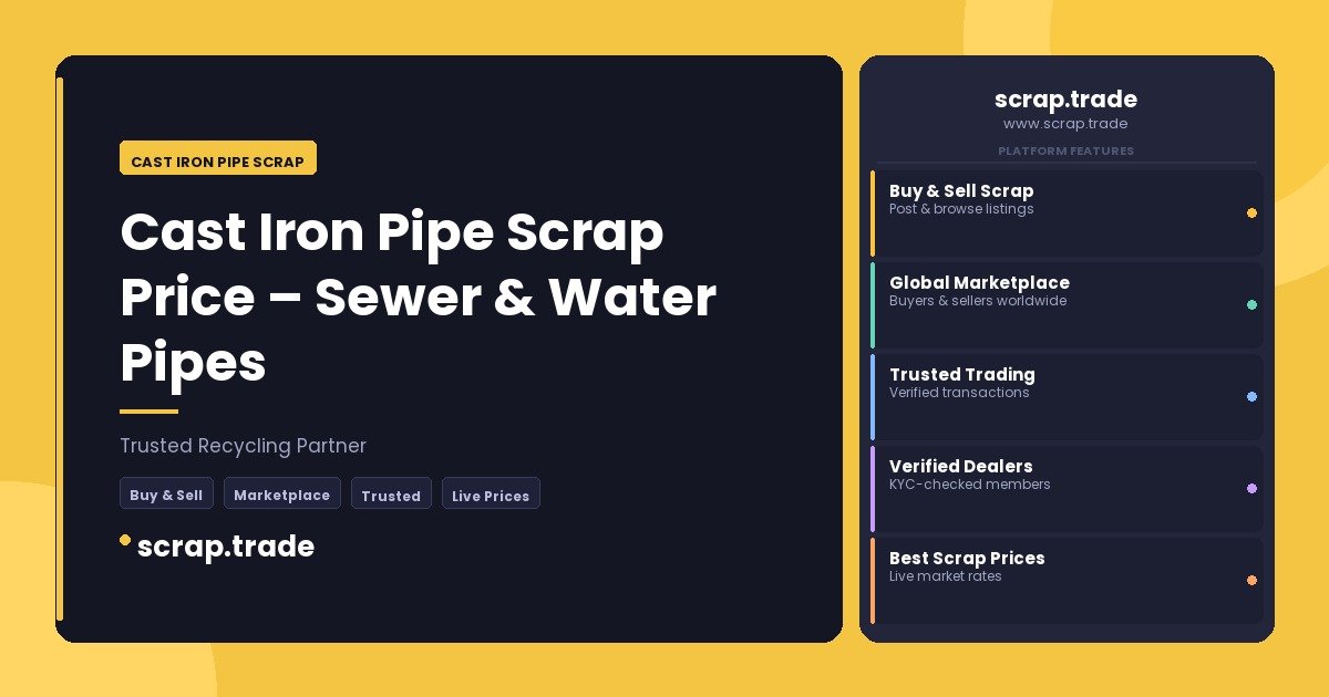 Cast Iron Pipe Scrap - Cast Iron Pipe Scrap