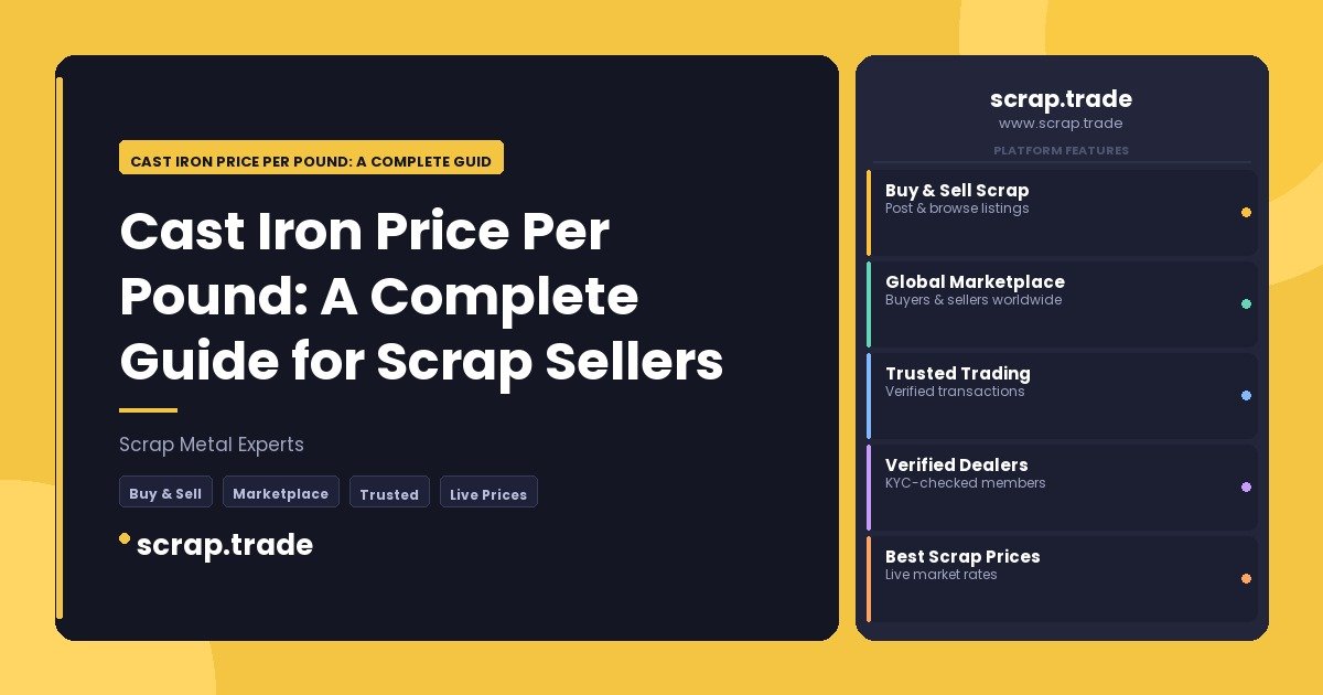 Cast Iron Price Per Pound: A Complete Guide for Scrap Sellers - Cast Iron Price Per Pound: A Complete Guide for Scrap Sellers