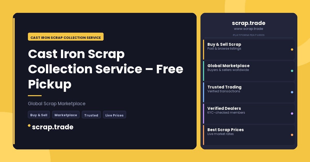 Cast Iron Scrap Collection Service - Cast Iron Scrap Collection Service