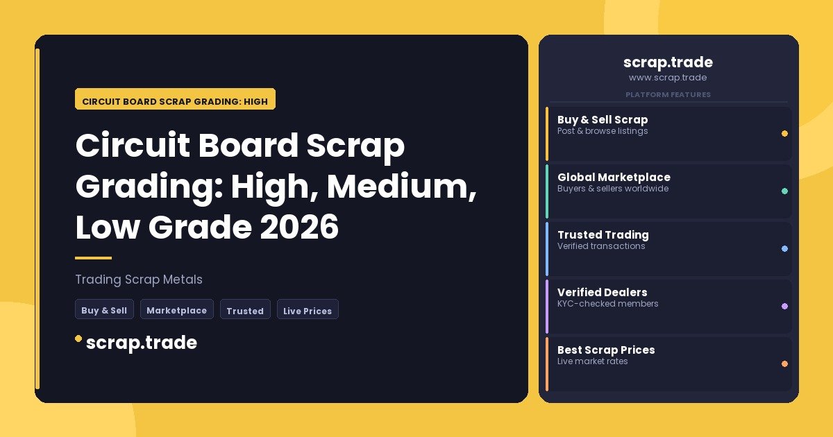 Circuit Board Scrap Grading: High - Circuit Board Scrap Grading: High
