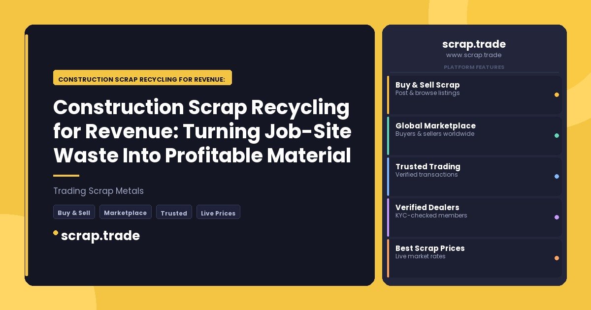 Construction Scrap Recycling for Revenue: Turning Job - Construction Scrap Recycling for Revenue: Turning Job