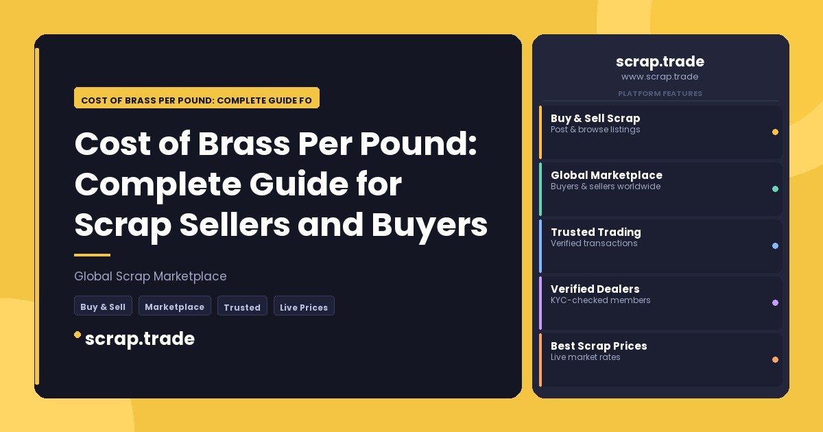 Cost of Brass Per Pound: Complete Guide for Scrap Sellers and Buyers - Cost of Brass Per Pound: Complete Guide for Scrap Sell