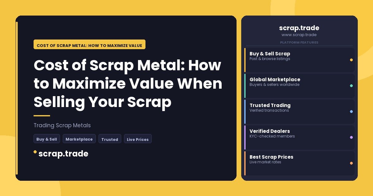 Cost of Scrap Metal: How to Maximize Value When Selling Your Scrap - Cost of Scrap Metal: How to Maximize Value When Selling