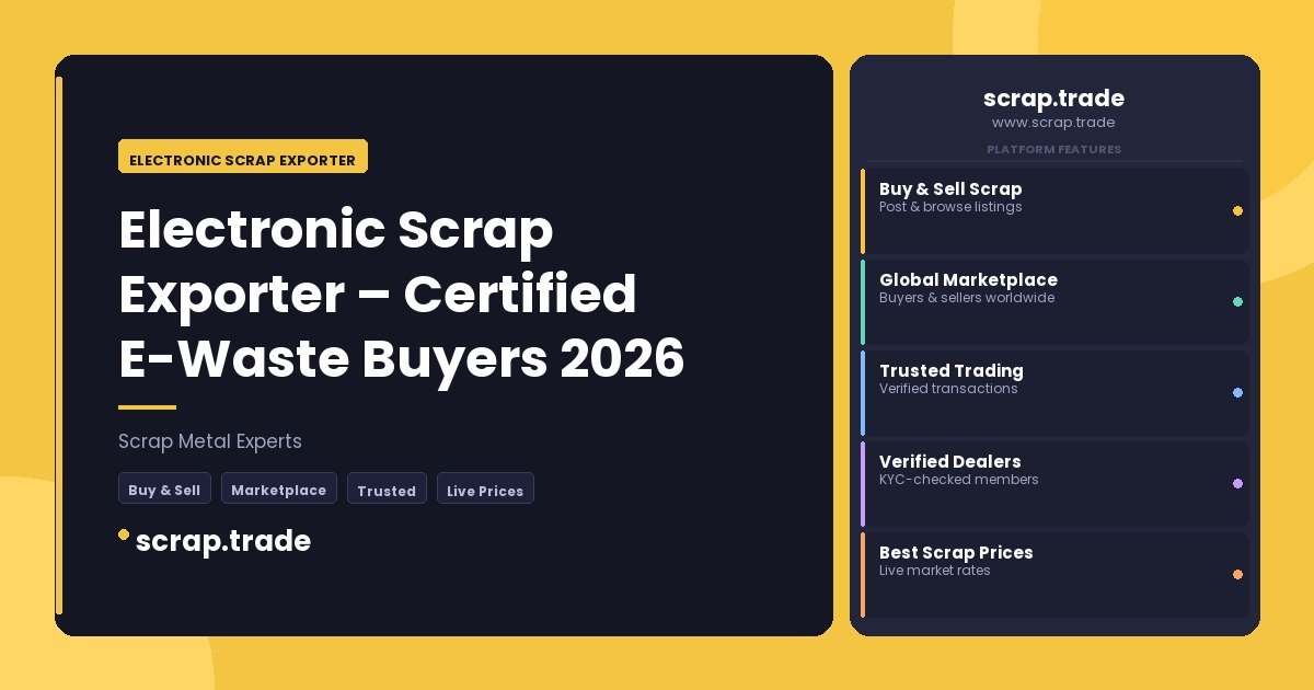 Electronic Scrap Exporter - Electronic Scrap Exporter