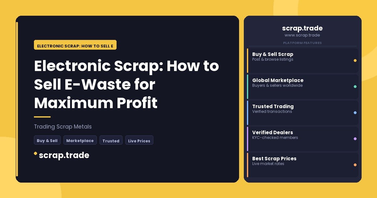 Electronic Scrap: How to Sell E - Electronic Scrap: How to Sell E