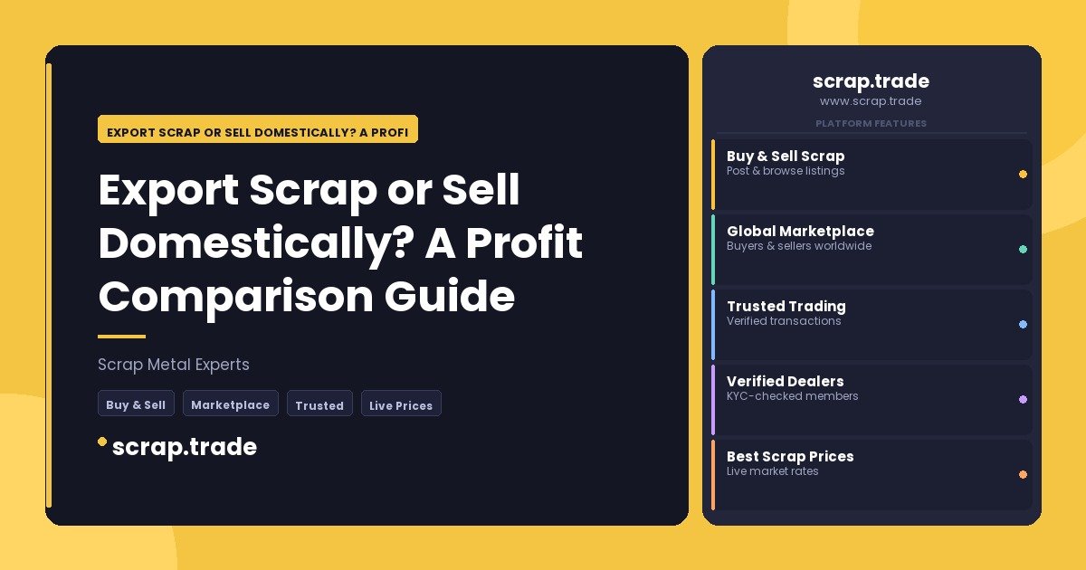 Export Scrap or Sell Domestically? A Profit Comparison Guide - Export Scrap or Sell Domestically? A Profit Comparison Guide