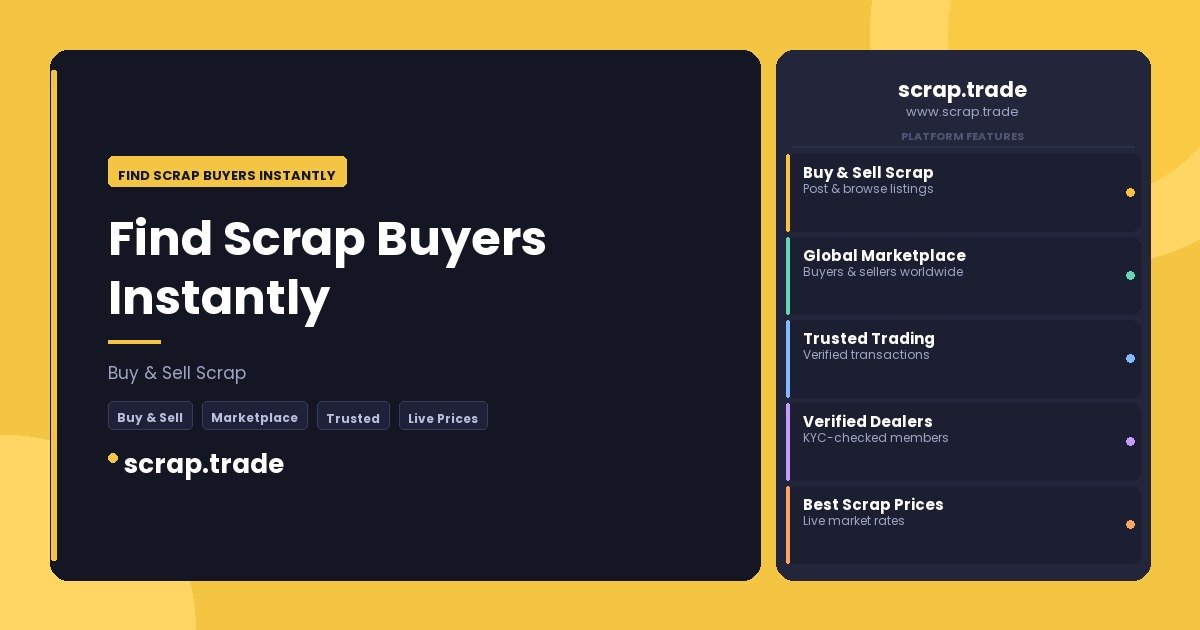 Find Scrap Buyers Instantly - Find Scrap Buyers Instantly
