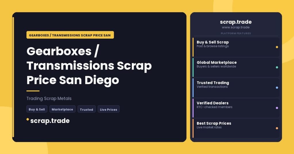 Gearboxes / Transmissions Scrap Price San Diego - Gearboxes / Transmissions Scrap Price San Diego