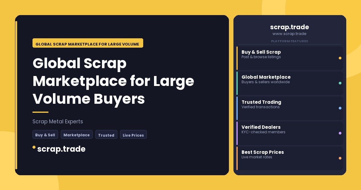 Global Scrap Marketplace for Large Volume Buyers - Global Scrap Marketplace for Large Volume Buyers