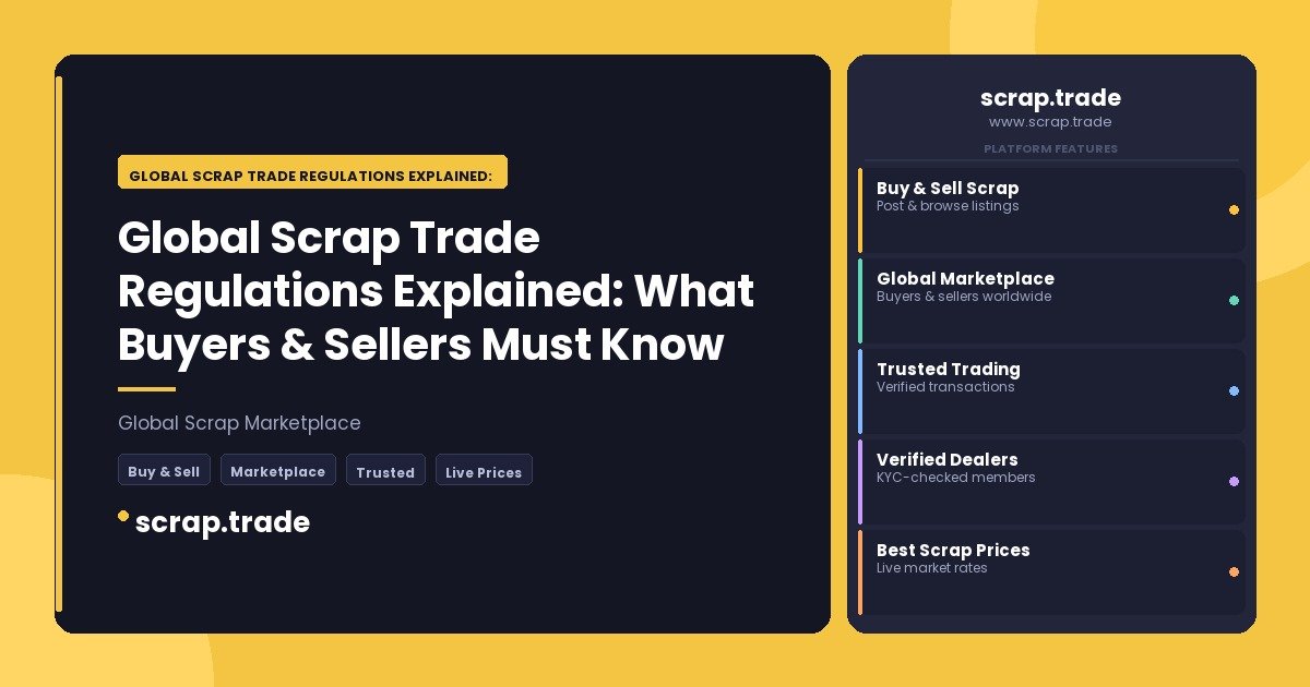 Global Scrap Trade Regulations Explained: What Buyers & Sellers Must Know - Global Scrap Trade Regulations Explained: What Bu