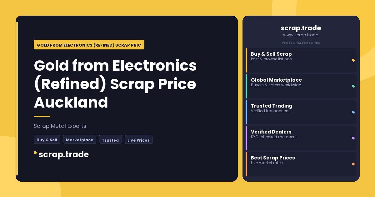 Gold from Electronics (Refined) Scrap Price Auckland - Gold from Electronics (Refined) Scrap Price Auckland
