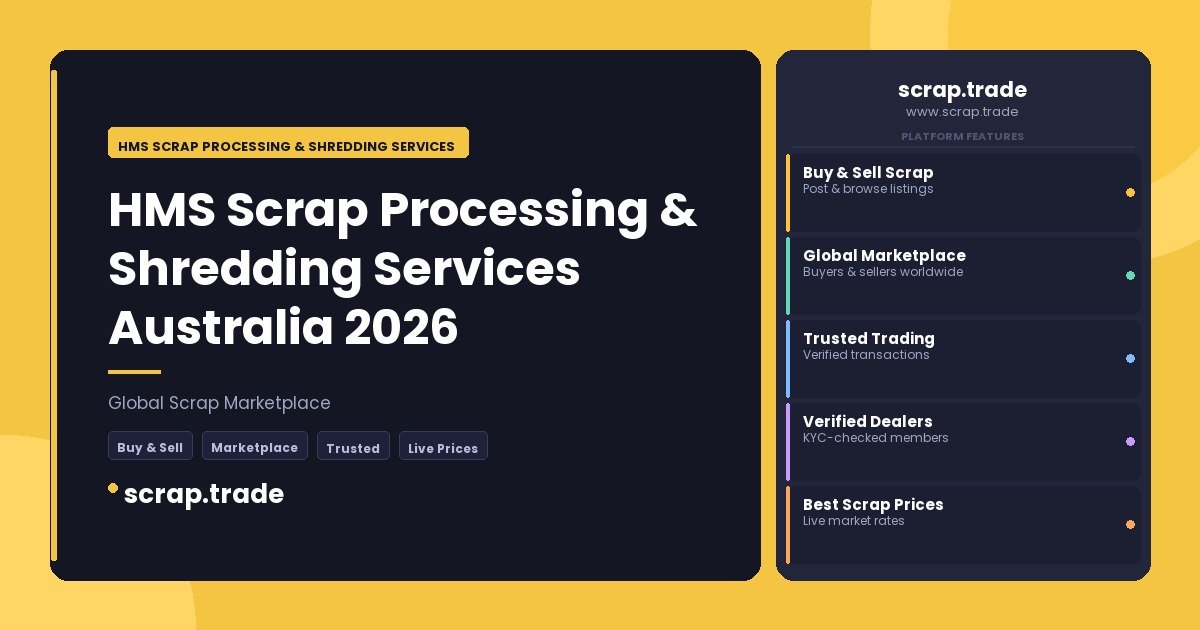 HMS Scrap Processing & Shredding Services Australia 2026 - HMS Scrap Processing & Shredding Services Australia 2026