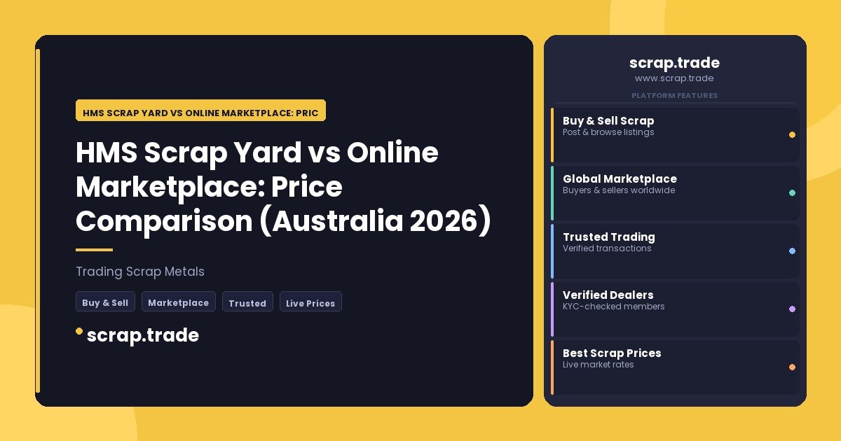 HMS Scrap Yard vs Online Marketplace: Price Comparison (Australia 2026) - HMS Scrap Yard vs Online Marketplace: Price Compari