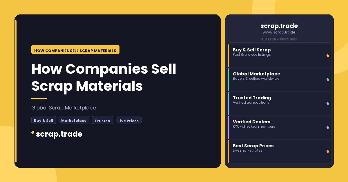How Companies Sell Scrap Materials - How Companies Sell Scrap Materials