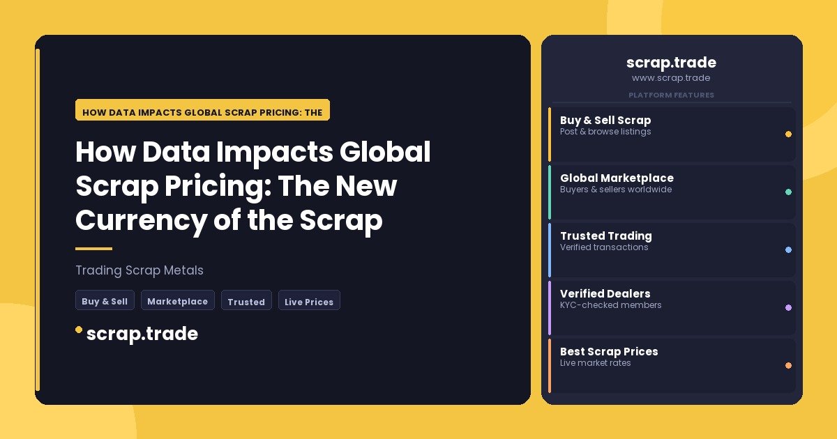 How Data Impacts Global Scrap Pricing: The New Currency of the Scrap Industry - How Data Impacts Global Scrap Pricing: The Ne