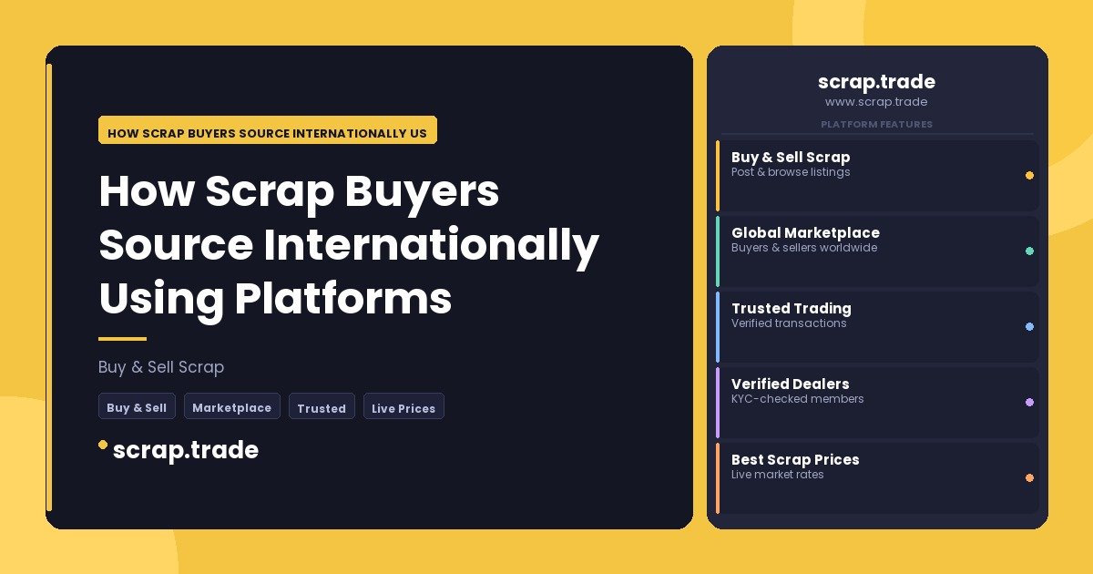 How Scrap Buyers Source Internationally Using Platforms - How Scrap Buyers Source Internationally Using Platforms