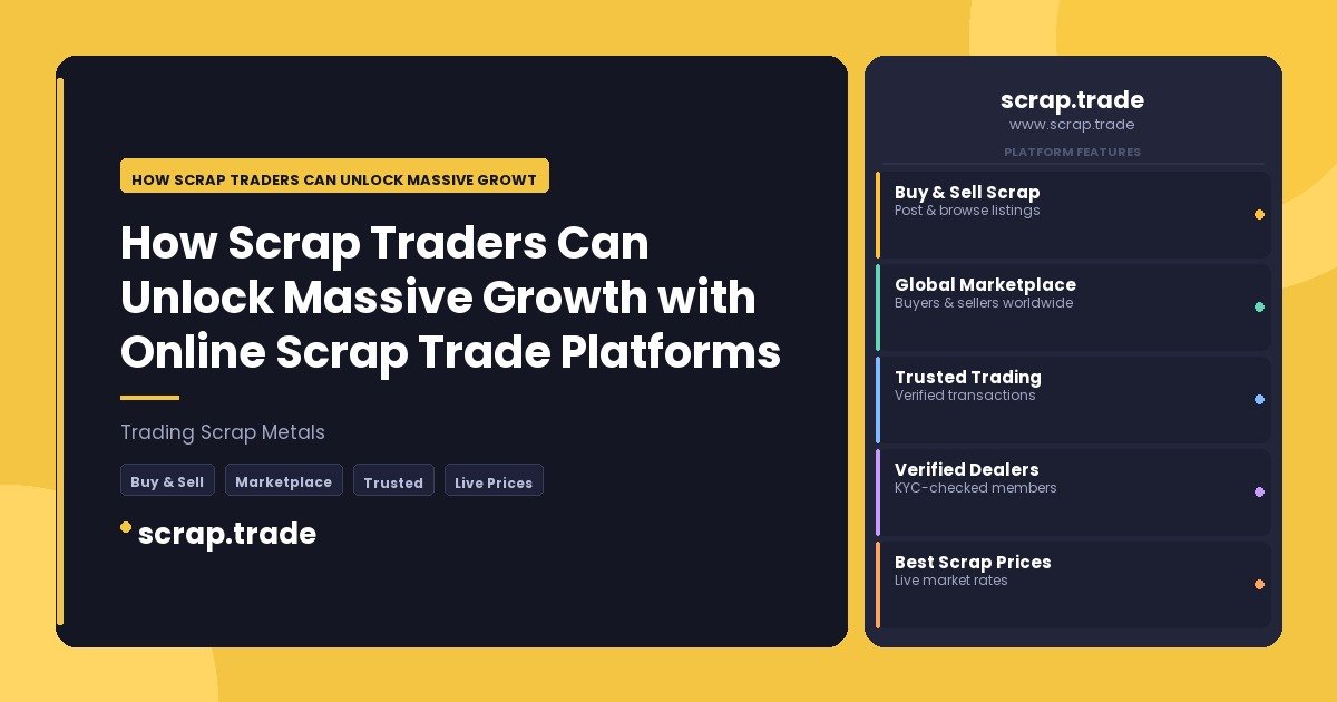 How Scrap Traders Can Unlock Massive Growth with Online Scrap Trade Platforms - How Scrap Traders Can Unlock Massive Growth w