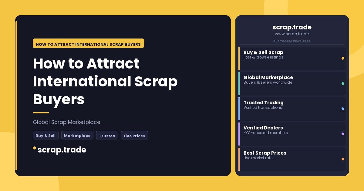 How to Attract International Scrap Buyers - How to Attract International Scrap Buyers
