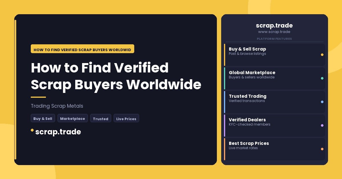 How to Find Verified Scrap Buyers Worldwide - How to Find Verified Scrap Buyers Worldwide