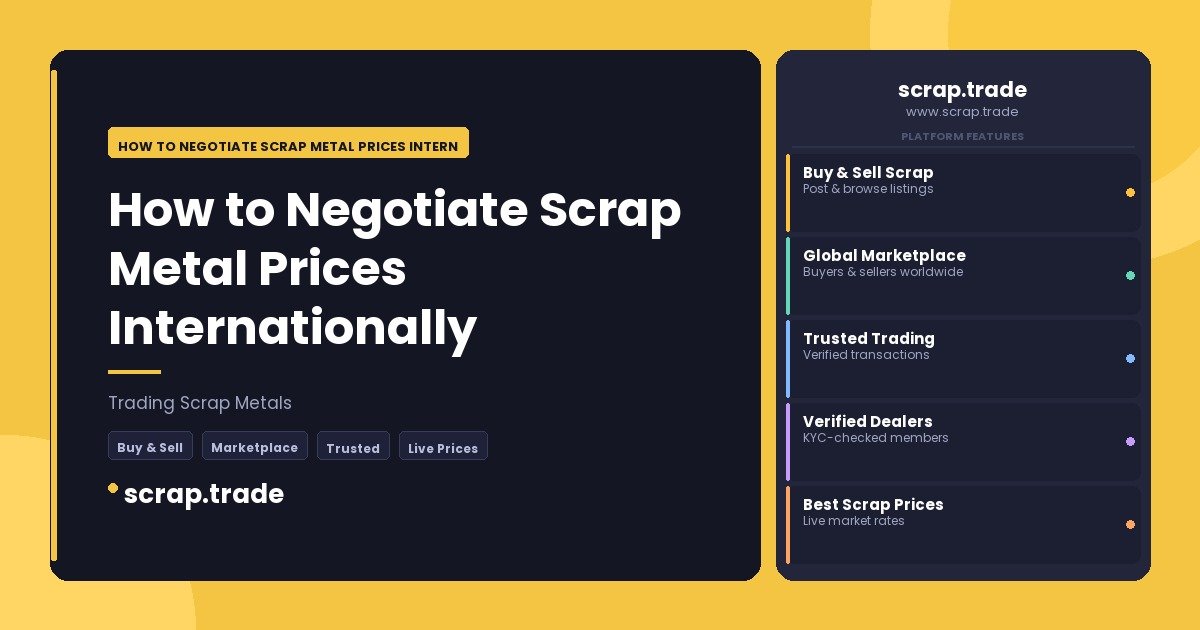 How to Negotiate Scrap Metal Prices Internationally - How to Negotiate Scrap Metal Prices Internationally