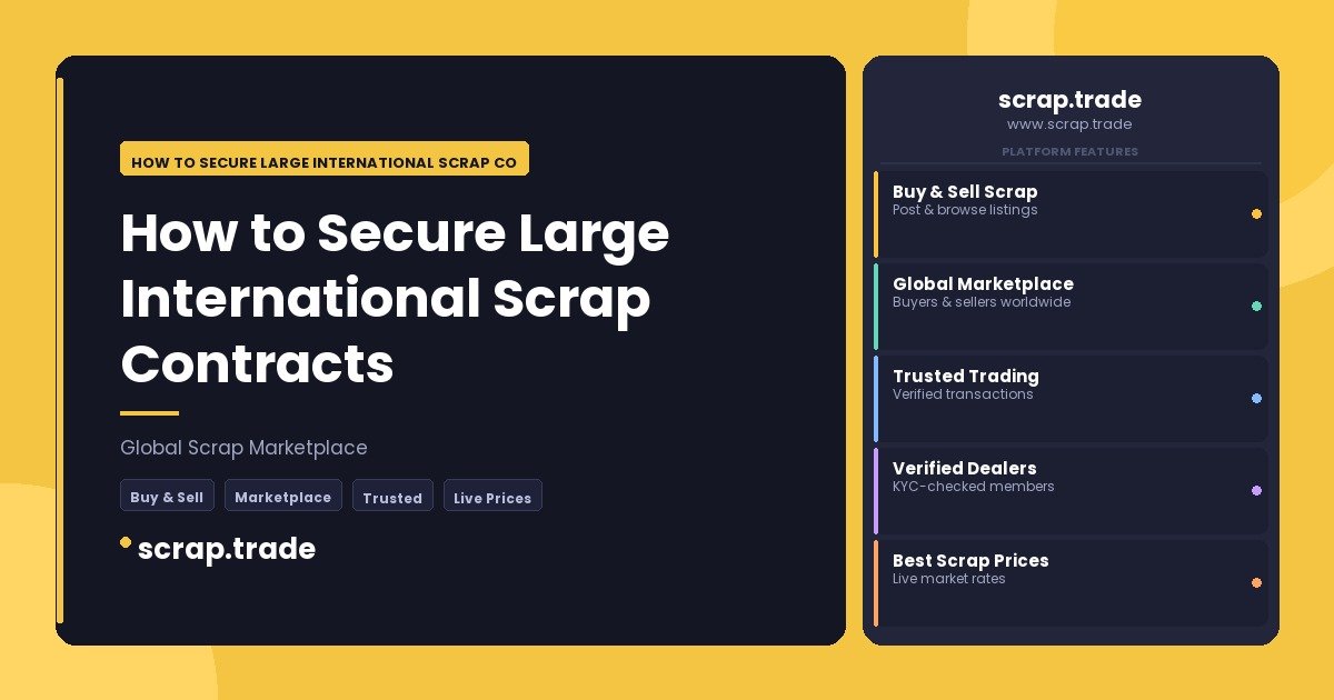 How to Secure Large International Scrap Contracts - How to Secure Large International Scrap Contracts