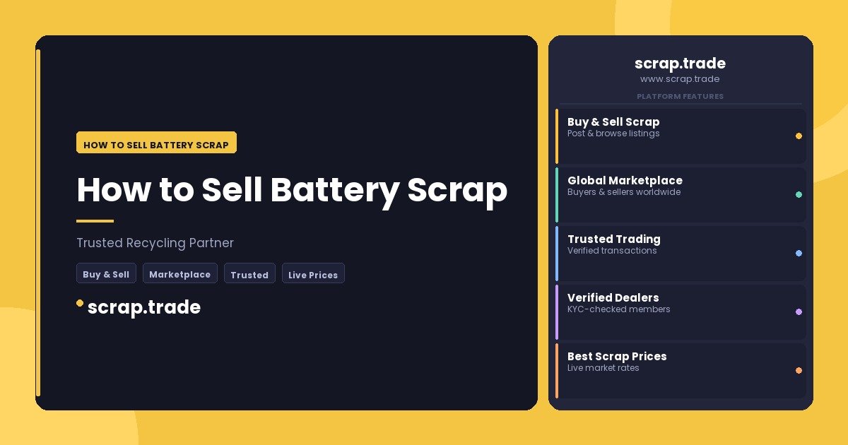 How to Sell Battery Scrap - How to Sell Battery Scrap