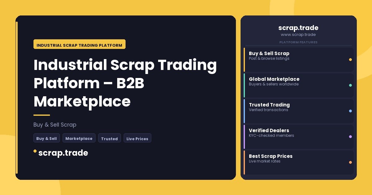 Industrial Scrap Trading Platform - Industrial Scrap Trading Platform
