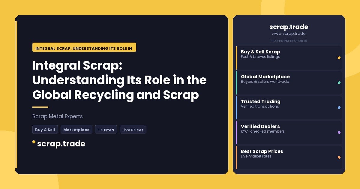 Integral Scrap: Understanding Its Role in the Global Recycling and Scrap Trade Market - Integral Scrap: Understanding Its Rol