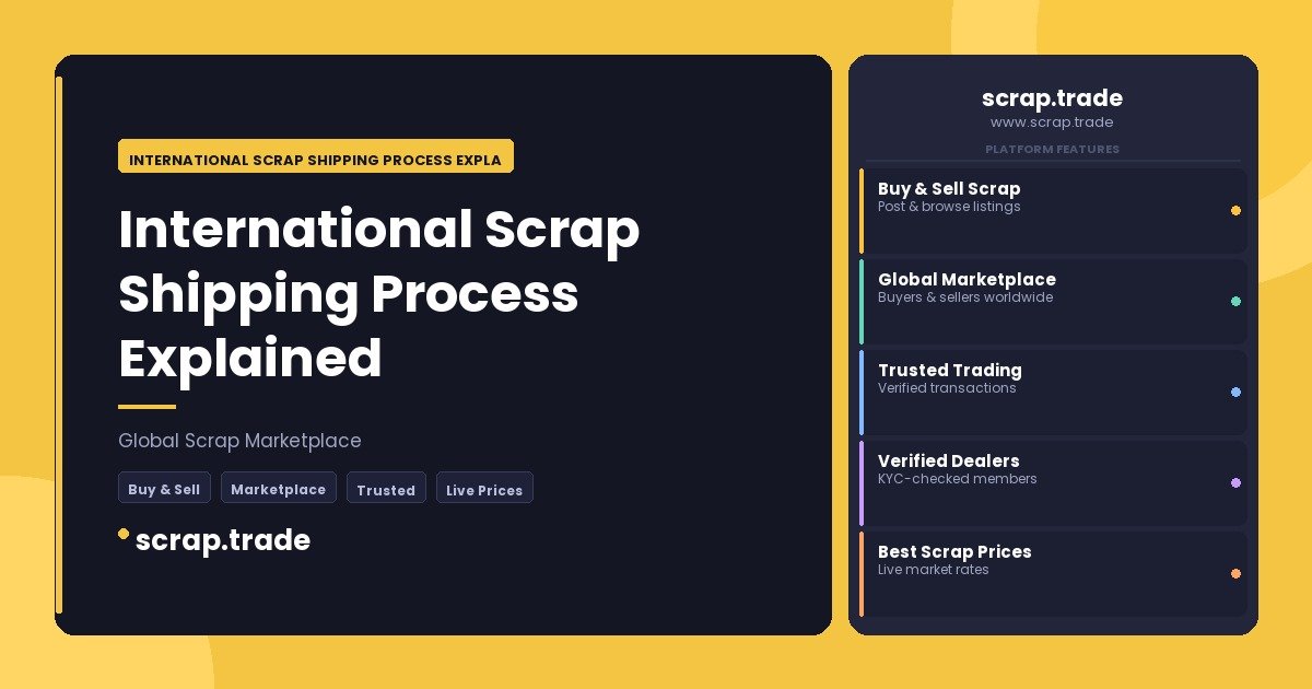 International Scrap Shipping Process Explained - International Scrap Shipping Process Explained