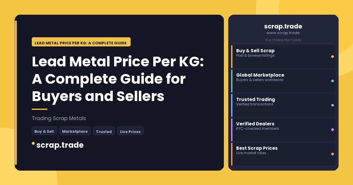 Lead Metal Price Per KG: A Complete Guide for Buyers and Sellers - Lead Metal Price Per KG: A Complete Guide for Buyers and S