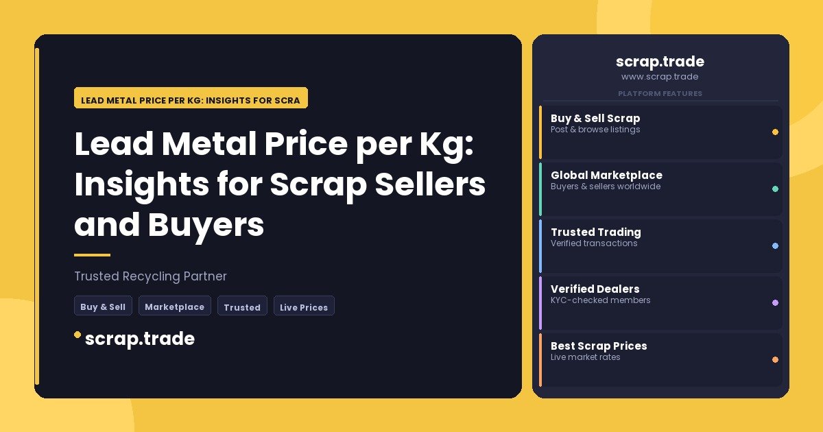 Lead Metal Price per Kg: Insights for Scrap Sellers and Buyers - Lead Metal Price per Kg: Insights for Scrap Sellers and Buye